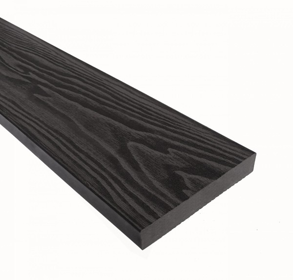 Террасная доска из ДПК Terrapol Смарт 3D Полнотелая без паза Черное дерево купить в New Moscow