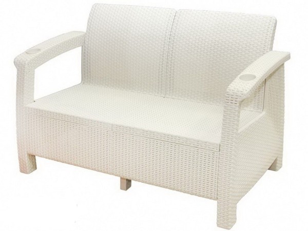 Двухместный диван Yalta Sofa Seаt белый купить в New Moscow