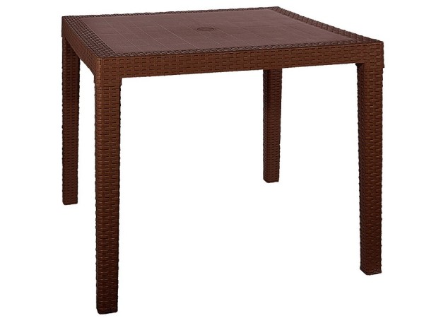 Стол квадратный FIJI Quatro Table Коричневый купить в New Moscow