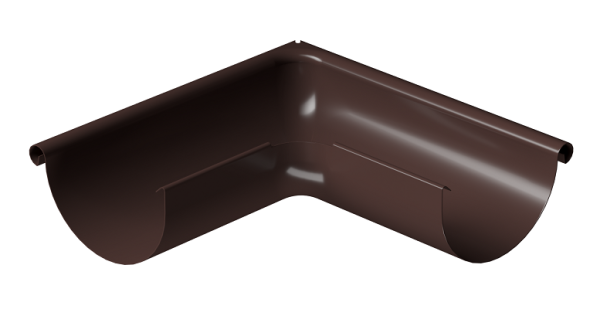 Угол внешний 90° D125 Döcke STAL PREMIUM Шоколад, (RAL 8019) купить в New Moscow