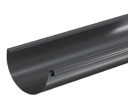 Водосток Aquasistem, система 125x90 - Водосточный желоб 3.00м RAL 7024 Тёмно-серый купить в New Moscow