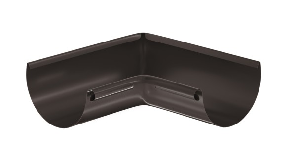 Водосток Aquasistem, система 125x90 - Угол желоба, внутренний 90° RR 32 Тёмно-Коричневый купить в New Moscow