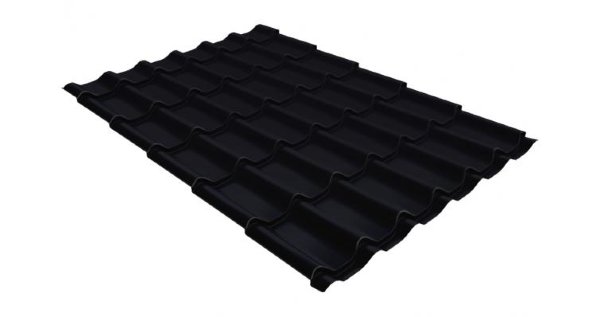 Металлочерепица классик GL 0,5 Velur20 RAL 9005 черный купить в New Moscow