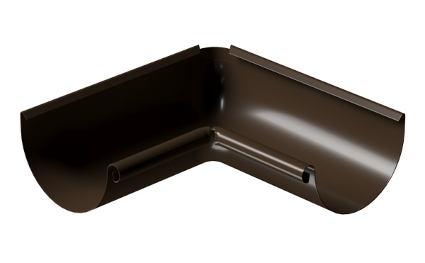Угол внутренний 90° D125 Döcke STAL PREMIUM Каштан, (RAL 8017) купить в New Moscow