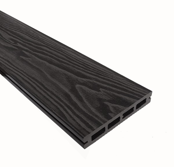 Террасная доска из ДПК Terrapol Смарт 3D Пустотелая с пазом Черное дерево купить в New Moscow