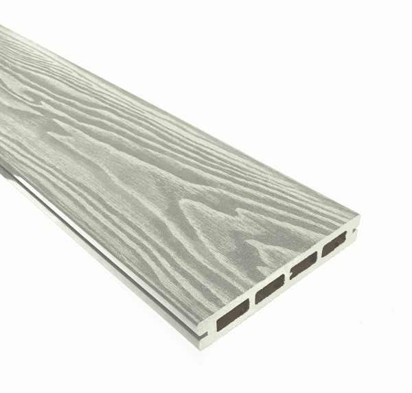 Террасная доска из ДПК Terrapol Смарт 3D Пустотелая с пазом Дуб беленый купить в New Moscow