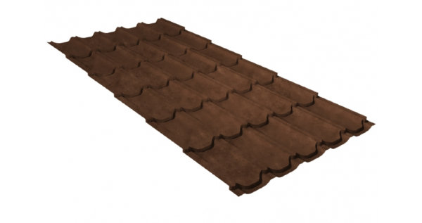 Металлочерепица квинта плюс 0,45 Safari Twincolor Brown купить в New Moscow