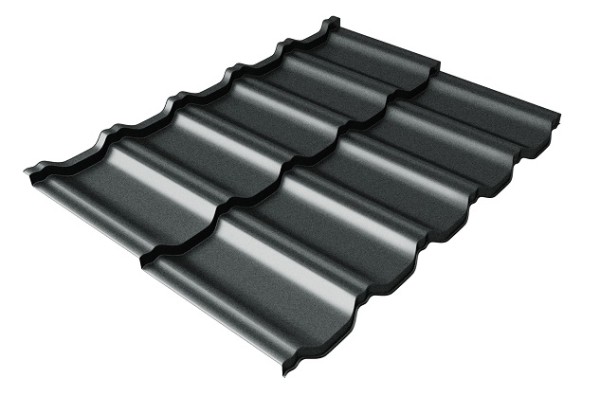 Металлочерепица модульная Квинта Uno Grand Line c 3D резом 0,5 GreenСoat Pural Matt RR2Н3 (RAL 7016 антрацитово-серый) купить в New Moscow