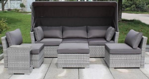 Диван-Трансформер AFINA плетеный из иск. ротанга AFM-320G Grey купить в New Moscow