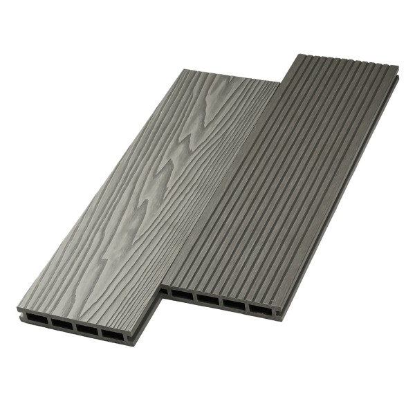 Террасная доска ДПК NanoWood двусторонняя New 3D тиснение + вельвет Серый купить в New Moscow