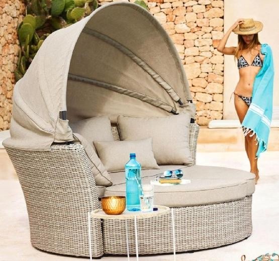 Диван-Трансформер AFINA плетеный из иск. ротанга AFM-325 Beige купить в New Moscow