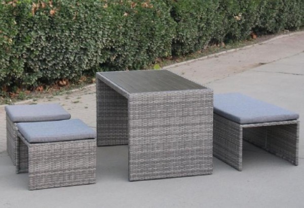 Диван-Трансформер AFINA плетеный из иск. ротанга S330G-W78 Grey купить в New Moscow