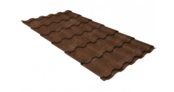 Металлочерепица кредо 0,45 Safari Twincolor Brown купить в New Moscow