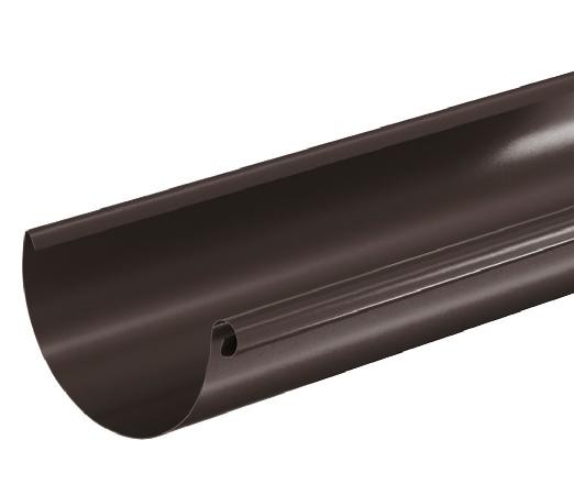 Водосток Aquasistem, система 125x90 - Водосточный желоб 3.00м RR 32 Тёмно Коричневый купить в New Moscow