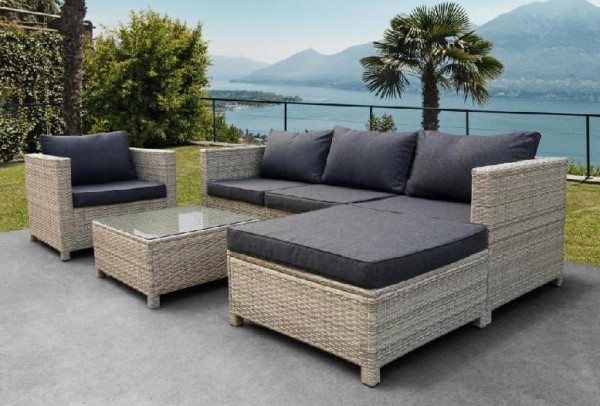 Комплект мебели AFINA плетеной из иск. ротанга YR821G Grey/Grey купить в New Moscow