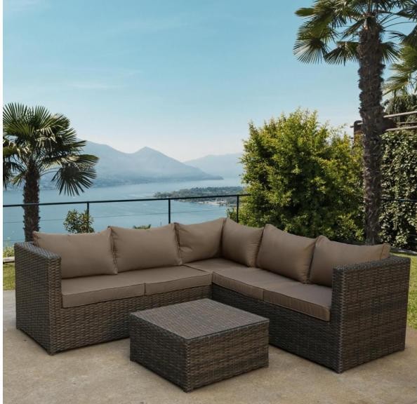 Комплект мебели AFINA плетеной из иск. ротанга YR825A Brown/Beige купить в New Moscow