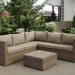 Комплект мебели AFINA плетеной из иск. ротанга YR825B Beige купить в New Moscow