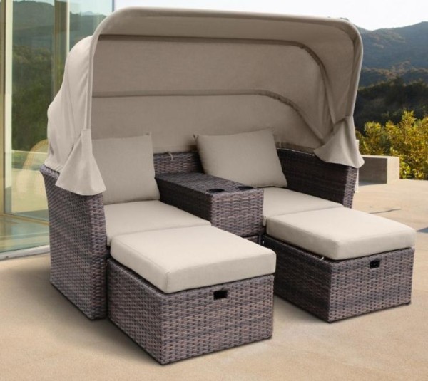Комплект мебели AFINA плетеной из иск. ротанга AFM-330B Brown купить в New Moscow