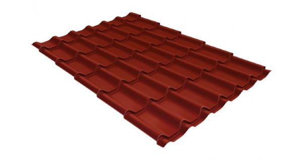 Металлочерепица классик GL 0,5 Velur20 RAL 3009 оксидно-красный купить в New Moscow