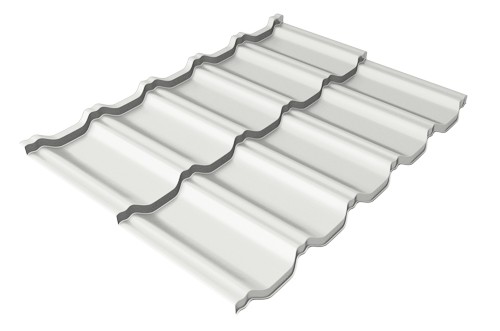 Металлочерепица модульная Квинта Uno Grand Line c 3D резом 0,5 Satin RAL 9003 сигнальный белый купить в New Moscow