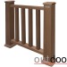 Ограждение из ДПК Outdoor Классик 3D STORM коричневый микс купить в New Moscow