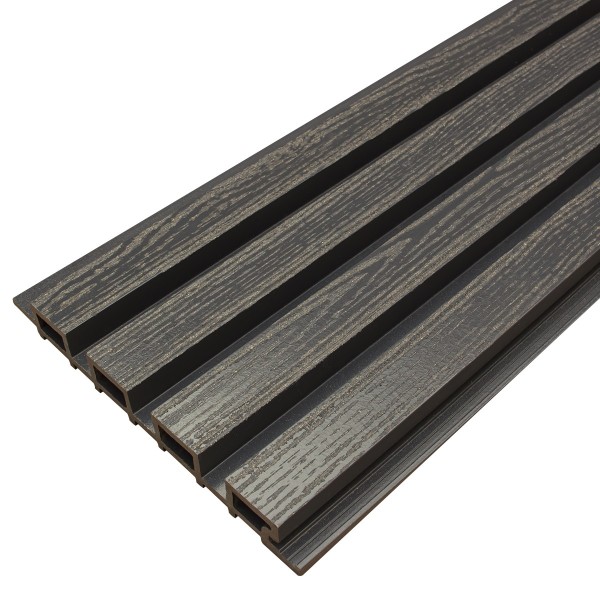 Фасадная доска из ДПК Faynag Wood Рейка Мокрый Асфальт купить в New Moscow