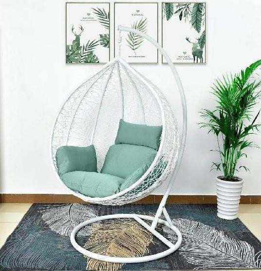 Кресло Подвесное из искусственного ротанга AFM-168A-XL White/Green купить в New Moscow