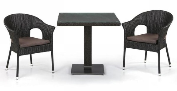Комплект плетеной мебели AFINA из иск. ротанга T605SWT/Y79A-W53 Brown 2Pcs купить в New Moscow