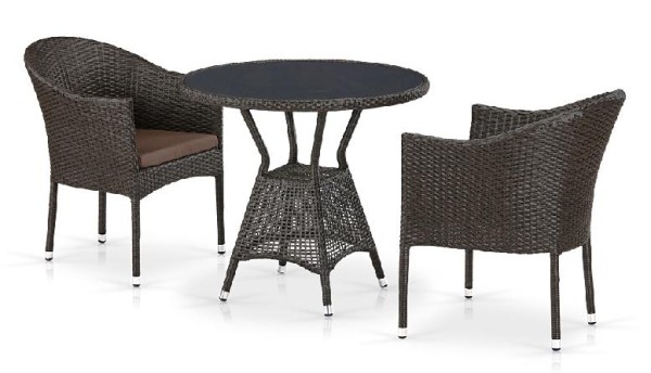 Комплект плетеной мебели AFINA из иск. ротанга T707ANS/Y350-W53 Brown 2Pcs купить в New Moscow