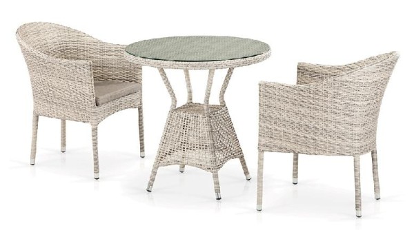 Комплект плетеной мебели AFINA из иск. ротанга T705ANT/Y350-W85 Latte 2Pcs купить в New Moscow