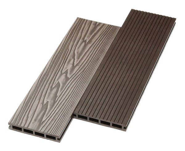 Террасная доска ДПК NanoWood двусторонняя New 3D тиснение + вельвет Венге купить в New Moscow