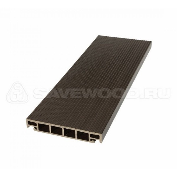 Террасная доска из ДПК SW-Salix «SaveWood» темно-коричневый купить в New Moscow