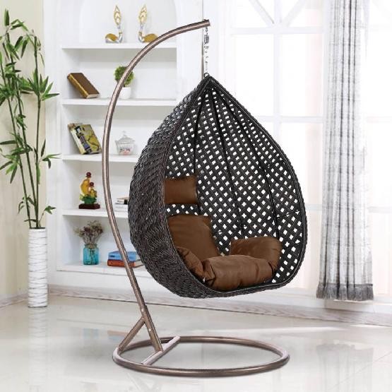 Кресло Подвесное из искусственного ротанга AFM-250B-L Brown купить в New Moscow