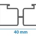 Лага алюминиевая KRONEX 40x15x3000 мм опорная Slim купить в New Moscow