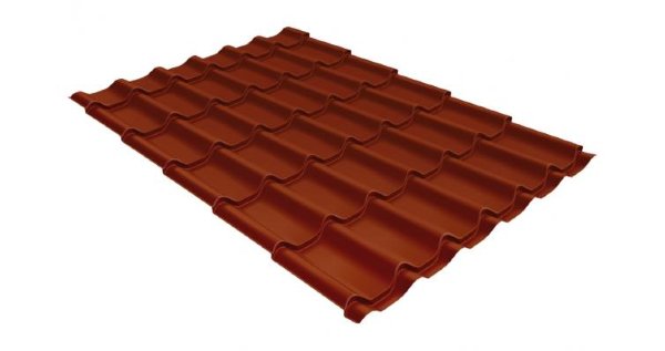 Металлочерепица классик 0,5 Satin RAL 8004 терракота купить в New Moscow