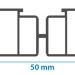 Лага алюминиевая KRONEX 50x25x3000 мм несущая купить в New Moscow