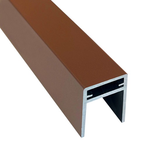 П-профиль Алюминиевый EasyDecking 35x25 Коричневый купить в New Moscow