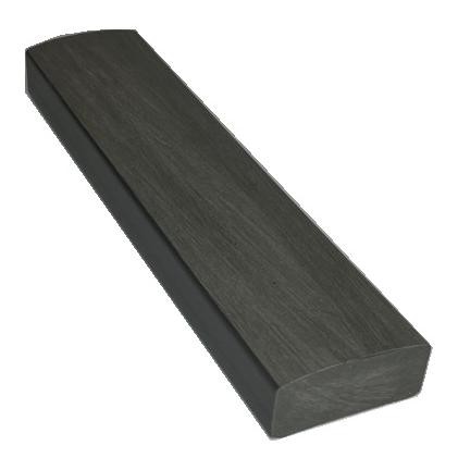 Лавочный брус Ecodecking Некст полнотелый брашированный 70х35 графит купить в New Moscow