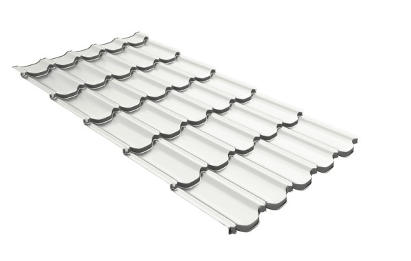 Металлочерепица квинта плюс с 3D резом 0,5 Satin RAL 9003 сигнальный белый купить в New Moscow