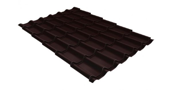 Металлочерепица классик 0,5 Satin RAL 8017 шоколад купить в New Moscow