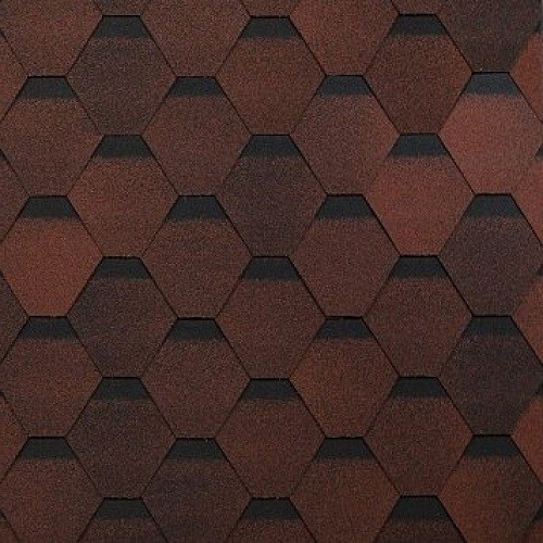 Гибкая черепица Shinglas, коллекция Оптима – Красный купить в New Moscow