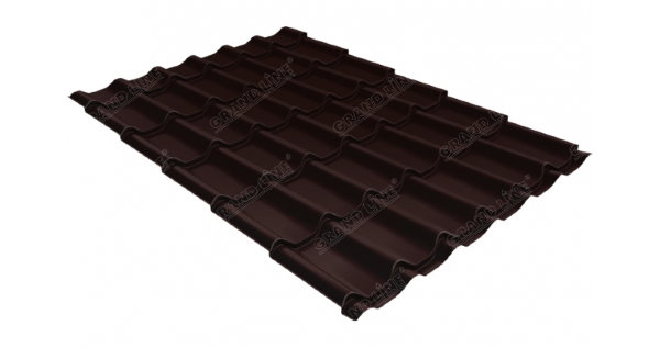 Металлочерепица классик GL 0,5 Quarzit RAL 8017 шоколад Metallic купить в New Moscow