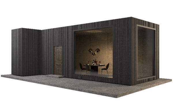 Фасадная панель GRINDERDECO, ДПК,двухсторонняя Серый базальт купить в New Moscow