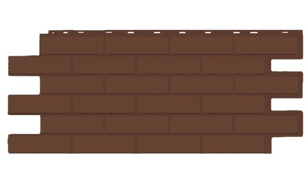Фасадная панель T-Siding Кирпич Модерн Эко Браун купить в New Moscow