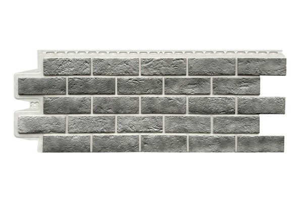 Фасадная панель Grand Line Состаренный кирпич Элит гранит, ШОВ белый купить в New Moscow