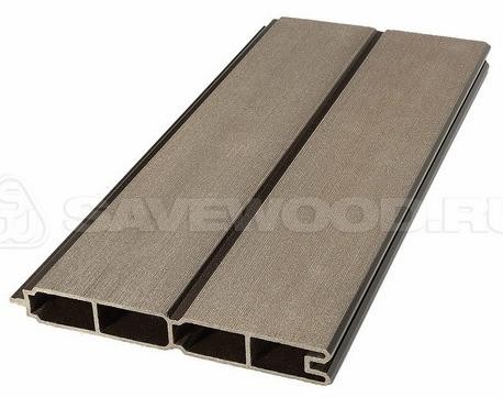 Заборный профиль из ДПК Savewood SW Agger матовый тёмно-коричневы купить в New Moscow